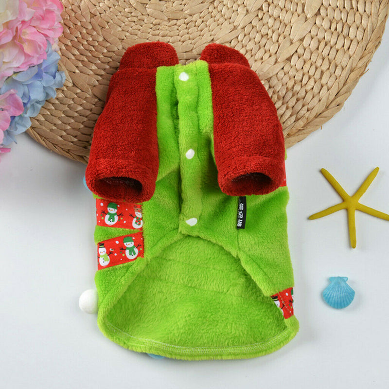 Pet Christmas Clothes Pet New Year Apparel Costume Party Decor Clothes S