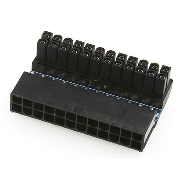 90 Degree Desktop Motherboard ATX 24Pin Female to 24Pin Male Power Adapter