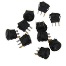 10pcs Car 12V Round Rocker Boat Yellow LED Light Toggle Switch SPST ON/OFF