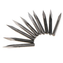 10Pcs 20 Degree 0.1mm Tip Tungsten Steel PCB Engraving Bits CNC Router Tool