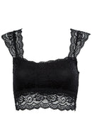 Womens Lady Lace Vest Sleep Bra Crop Tops Sports Padded Boob Tube Leisure B