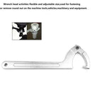 Adjustable Hook Wrench C Spanner Tool Chrome Vanadium 32-76Mm With Scale St