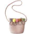 Girls Shoulder Bag Straw Rattan Weave Crossbody Bag For Baby Girls Best(Pi) Z7B6