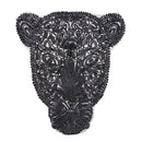 Leopard Glitter Sequins Embroidery Sew on Patch Applique Hat Bag Badge Motif