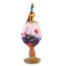 Full Diamante Metal Crafts Jewelry Trinket Box Peacock Egg Christmas Wedding
