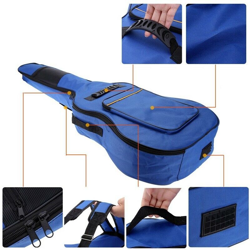 41inch Guitar Backpack Shoulder Straps Pockets 5mm Cotton Padded Gig Bag Ca