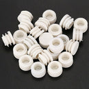 18mm Diameter Plastic White Plug Caps Inserts For Tubes Cap 24 Pieces