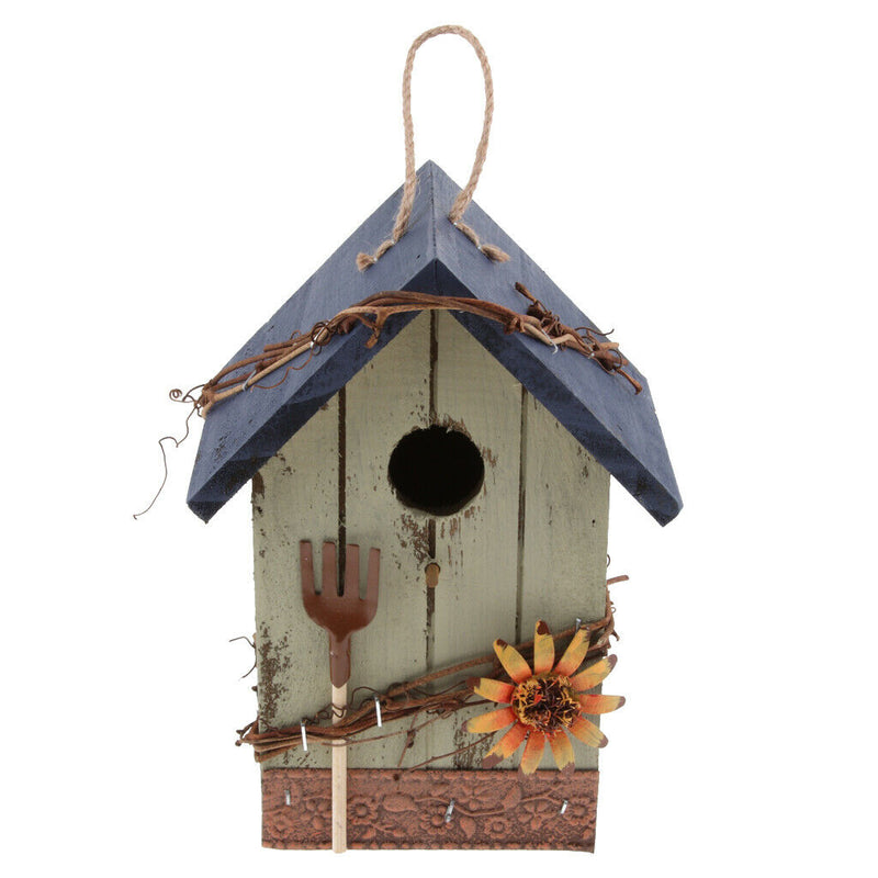 2 Pcs Handmade Decorative Bird House, Hanging House Bird Feeder with Hanging