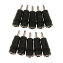 10 Pack Female Male DC 5521 Power Supply Plug Adapter Part without Cable