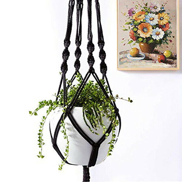 Plant-Linked Indoor And Outdoor Hanging Flowerpot Basket Cotton Rope, Garla