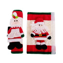 Christmas Refrigerator Handle Covers Cloth Santa Fridge Knob Hot Door T4X6