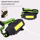 Outdoor Night Climbing COB LED Hat Clip Lights Black Headlight USB Charging