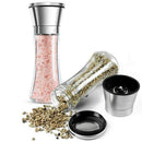 Salt And Pepper Mill Shakers, Stainless Steel Manual Sea Salt Mills, Adjust U7Y1