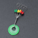 600 Pcs/100 Groups Fishing Bobber Stopper 6 In 1 Colorful Rubber Oval Float W8T8