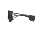 Black 4 Way 3 Pin Computer Power Multi Fan Splitter Adapter Cable 12V  Gw