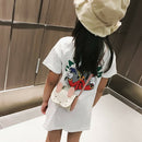 Little Girl Purse Cute Rabbit Shoulder Bag Mini Crossbody Satchel(white)