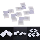 10x Clip-on L Shape 4Pin 5050 LED RGB String Solderless Coupler Connectors