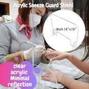 Sneeze Guard - Acrylic Plastic Divider Barrier for Nail Salon, CHECKOUT COUN Hn