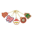 5pcs DIY Full Drill Special Shaped Diamond Painting Christmas Keyring Decor