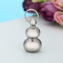 Simple Women/Men Stainless Steel Mini Gourd Design Keychain Car Bag Keyring