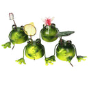 4Pcs Creative Cartoon Iron Frog Bed Office Desk Home Garden Decoration
