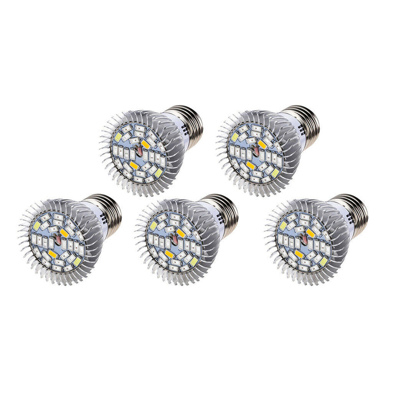 Set of 5 E27 10W Full Spectrum LED Growing Light Bulb Lamp For Flower Indoor