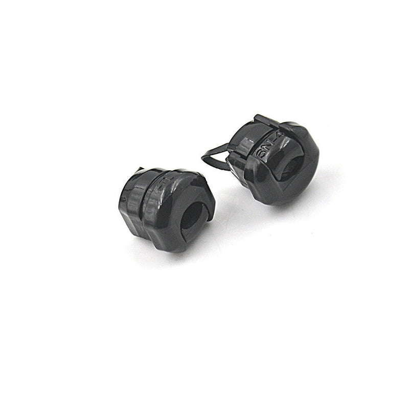 20pc 6N-4 Strain Relief Bushing SJT 18AWG T=0.5~1.6mm Nylon 66 Black JR