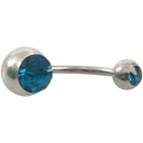 8x Rhinestone Titanium body jewelry navel piercing Q2S8