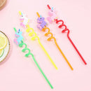 4pcs Disposable Unicorns Shape Hard Straws Birthday Decoration Tableware de ME