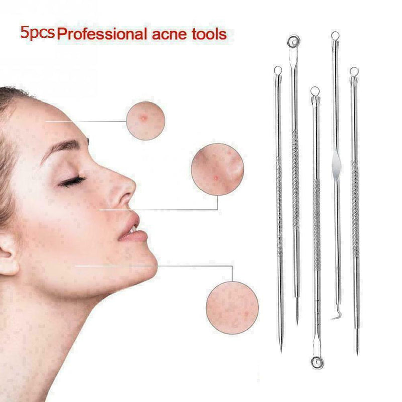 5PCS Blackhead Remover Cleaner Acne Cleanser Needle Tool P1C8 Y9N5 P S G1B0