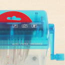 Mini Blue Shredder Crusher Destroyer Paper Documents Cutting Machine R9H8