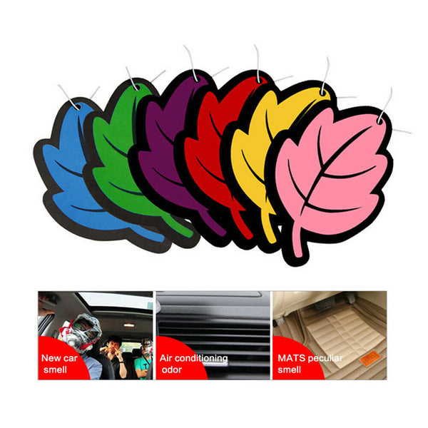 1pc Car Perfumes Pendant Hanging Air Freshener Scent Diffuser F. Home Leaf Shape