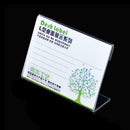 Clear Acrylic Sign Display Stand Table Name Price Tag Menu B2U3 60X40mm Hol H1B8