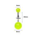 7Pcs Glowing Charm Acrylic Belly Button Navel Bar Rings Body Piercing Jewelry