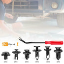 121PCS Car Body Trim Clips Retainer Bumper Rivets Screw Panel Push Fastener Kit