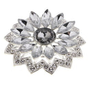 Sparkly 5.8cm Floral Alloy Crystal Rhinestone Shank Buttons Sewing Crafts