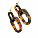 Large Acrylic Leopard Square Earrings for Women Minimalist Jewelry Cutout S G8I2