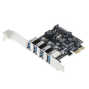 4 Port PCI-e to USB 3.0 HUB PCI Express Expansion Card Adapter 5Gbps for Desktop
