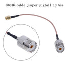1Pc UHF SO239 female PL259 to SMA male plug crimp RG316 cable jumper pigtail