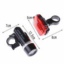 Mountain Bike 5Led Headlight Black  Butterfly Tail Light Bicycle Accessories ME