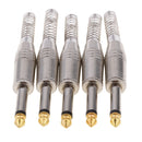 5Pack 1/4" Male 6.35mm Audio Cable Amplifier Connector Mono Connector