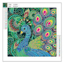 5D DIY Special-shaped Diamond Painting Peacock Cross Stitch Embroidery Kit