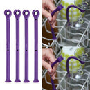 4Pcs Wine Glass Dishwasher Goblet Holder Adjust Silicone Safer Stemware Sav X3D1