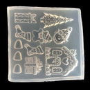 3Pcs Christmas Bell Snowflake Silicone Jewelry Mold Epoxy Mould Casting Craft
