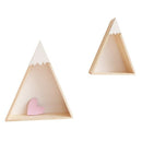 2Pcs Nordic Style Hanging Wooden House Shelf Wall Mounted Creative Home Dec