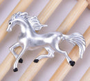 Fashion White Horse Brooch Pin Collar Decoraion Badge Corsage Jewelry WomenG Gw