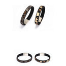 Fashion Simple Leopard Pattern Horse Hair Leather Bracelets Magnetic Clasp  X1V6