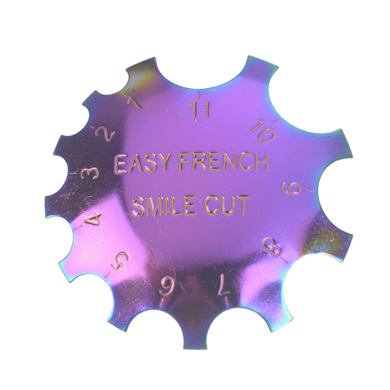 Steel French Line Edge Nail Tool Smile Cutter Nail Stencil Trimmer Nail Buil! Gw