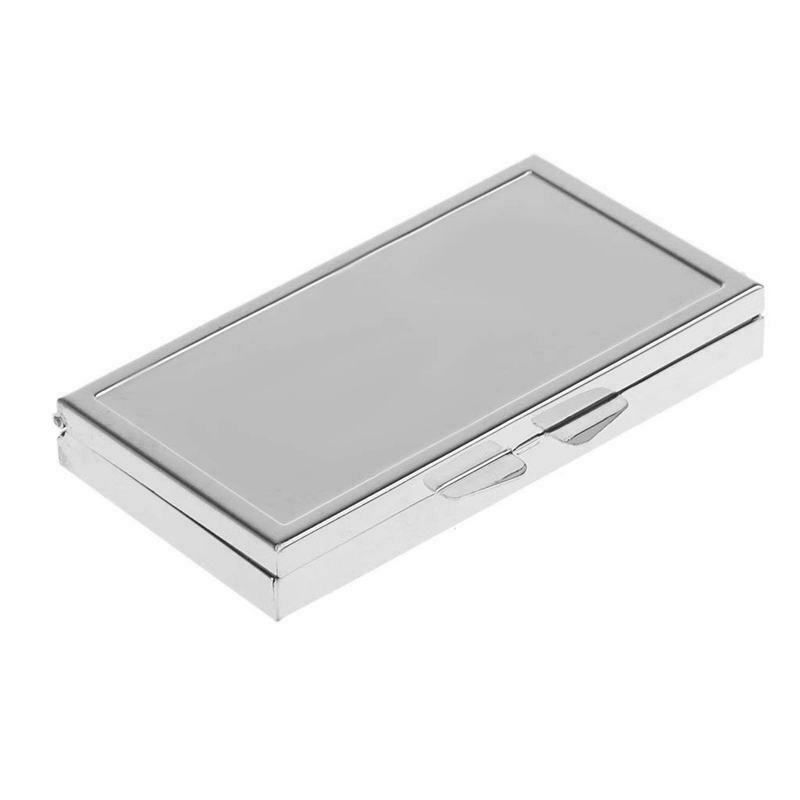 Mini Travel Metal Pill Box Medicine Organizer Container Tray Box Case Stora K7E1