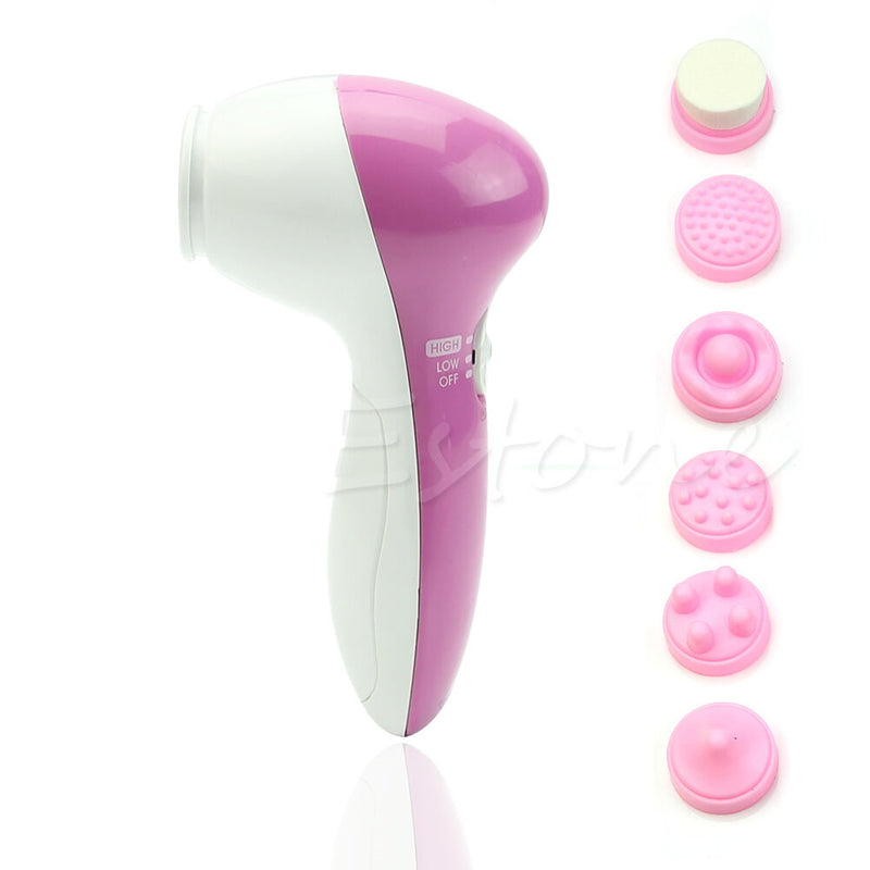 Cleansing Massager 6 In 1 Smoothing Body Face Skin Care Facial Beauty Massager